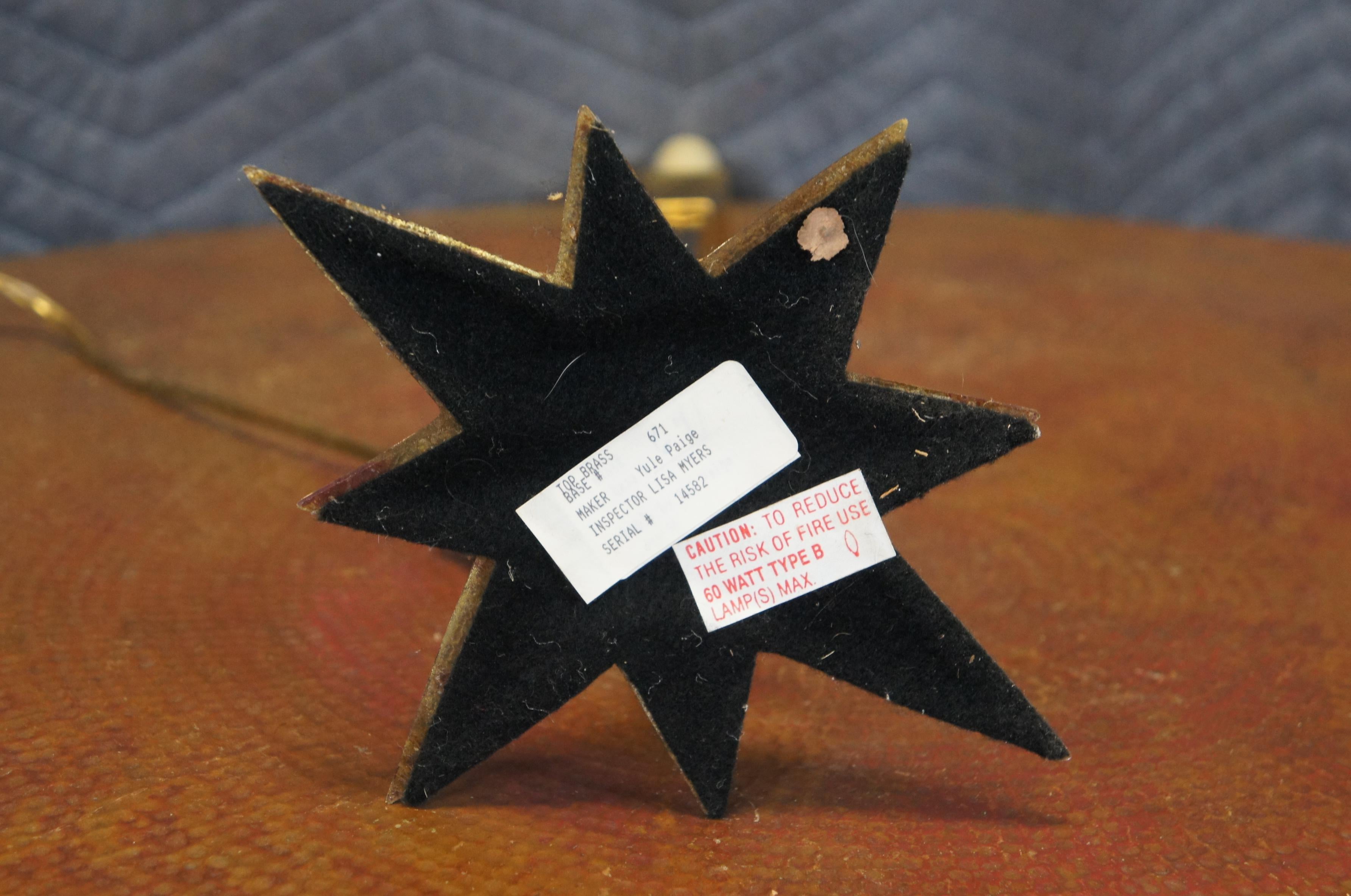 Yule Paige Lampada da tavolo a candelabro North Star in ottone laccato da 21 pollici in vendita 3