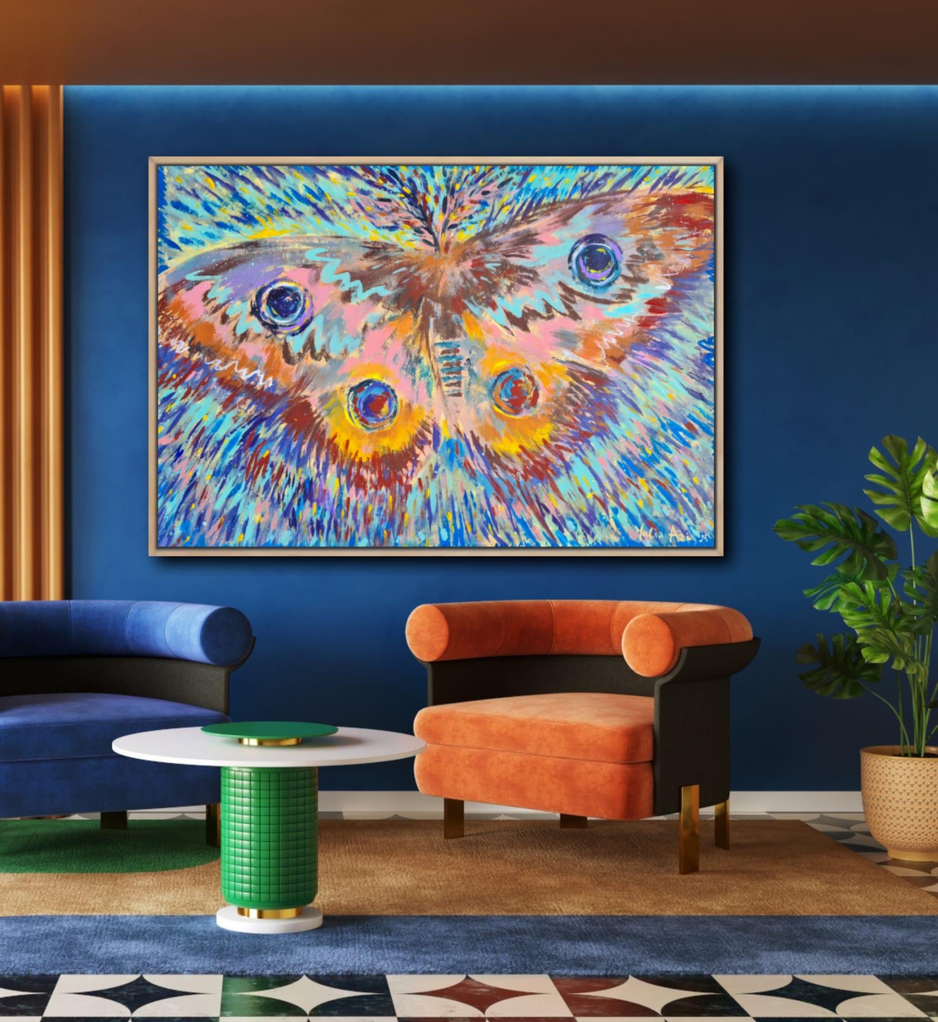 Schmetterling berühren – Painting von Yulia Azi