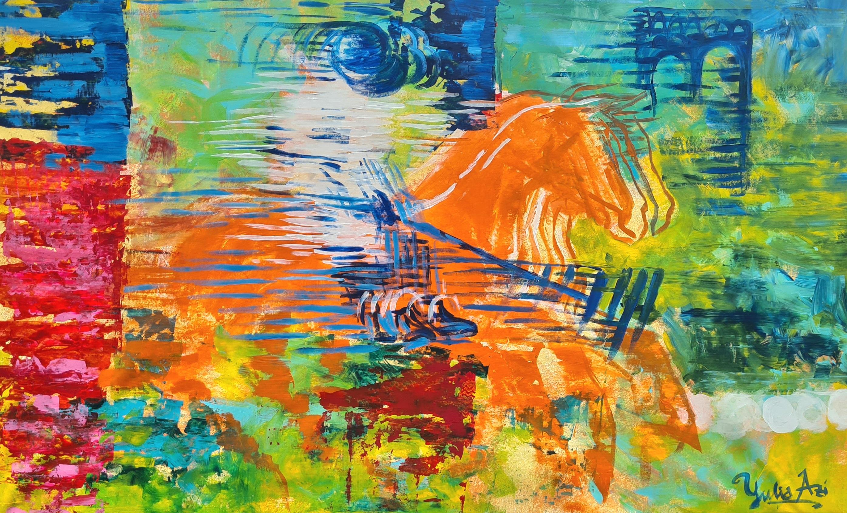 Polo  Viel Glück (Abstrakt), Painting, von Yulia Azi
