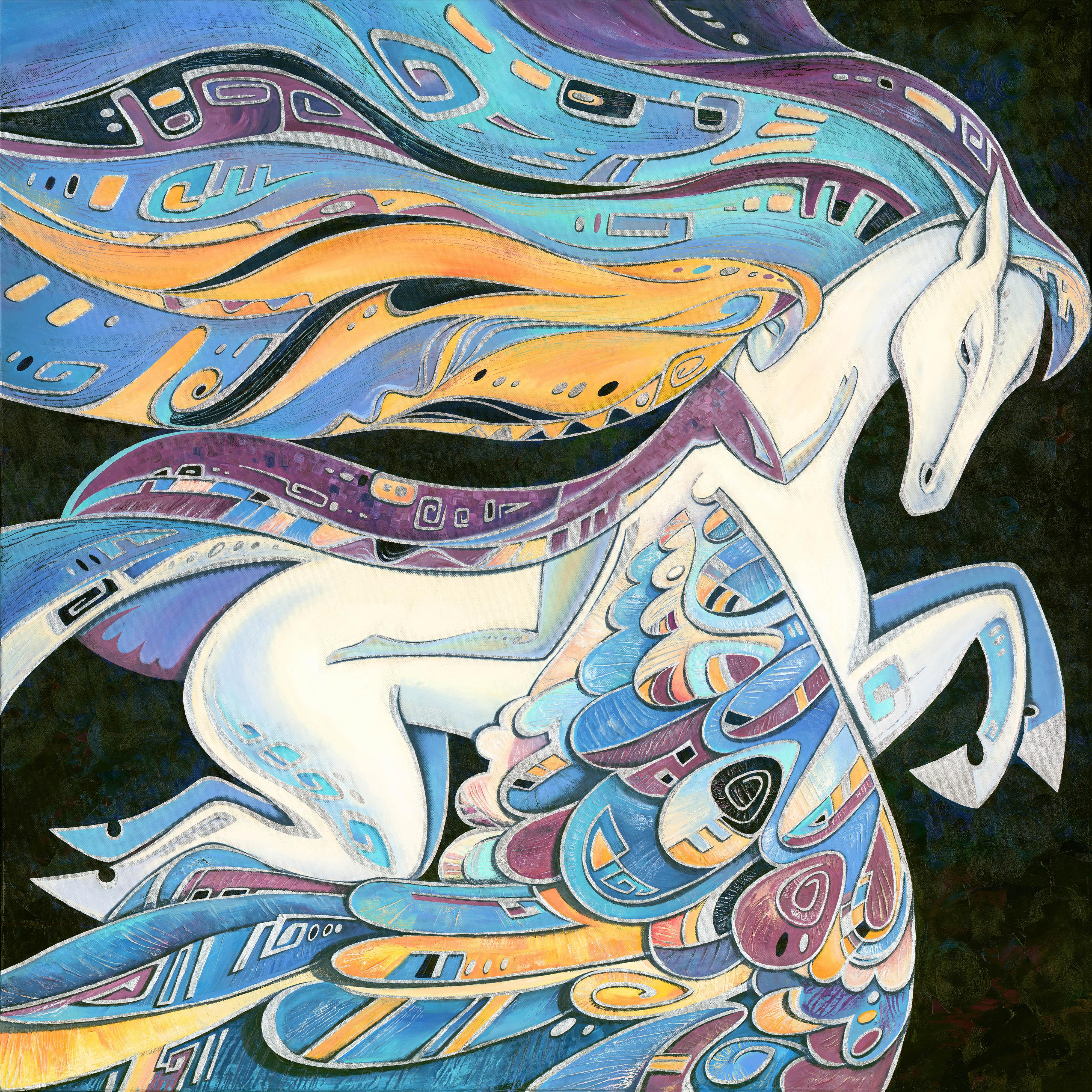 Flight With The Pegasus Original Art