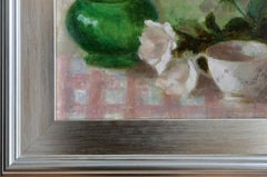 "Pink and Green" by Yulia Kim; Framed 11" x 14" Oil Painting on Panel, 2025