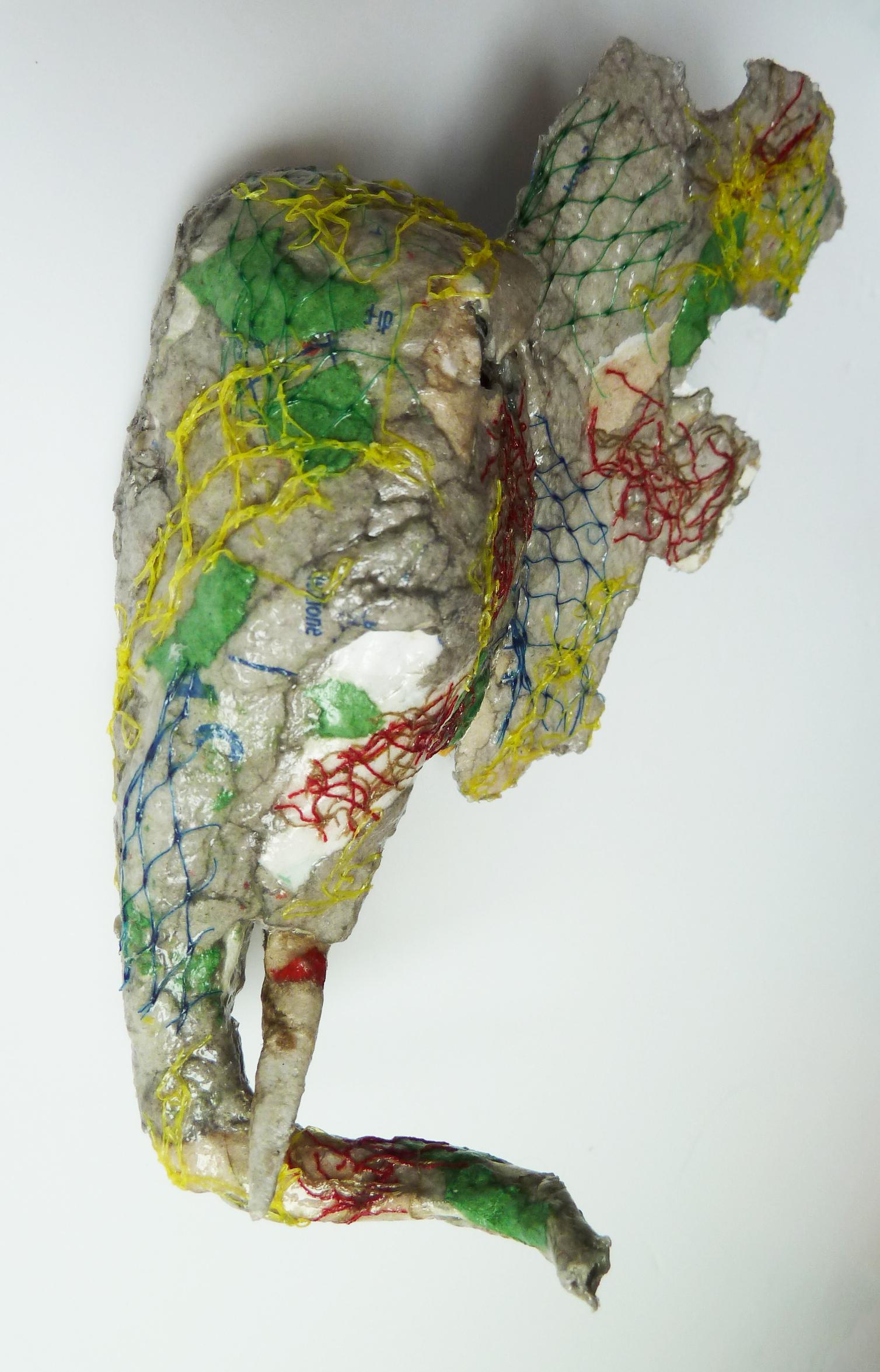 Elephant - Contemporary Mixed Media Animal Sculpture From Upcycled Materials 1