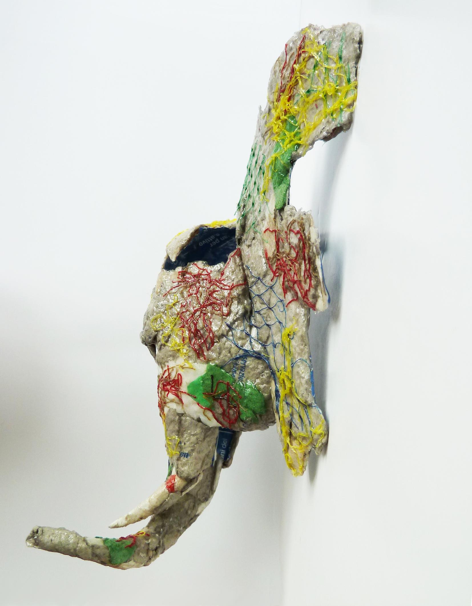 Elephant - Contemporary Mixed Media Animal Sculpture From Upcycled Materials 2