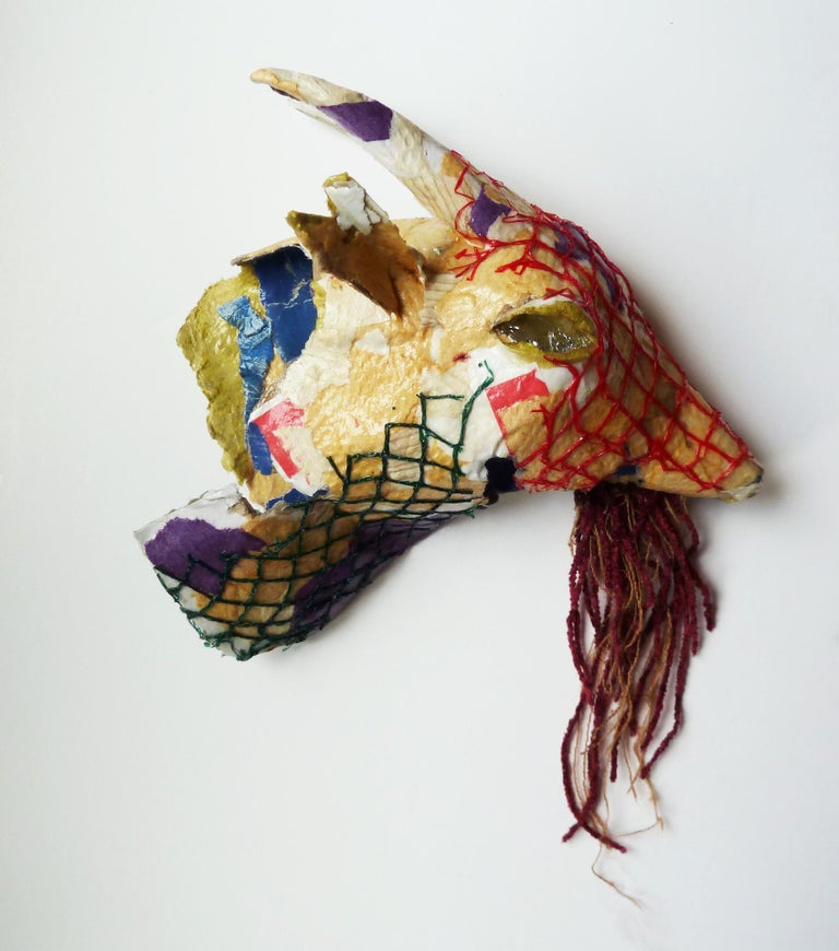 Goat - Contemporary Mixed Media Animal Sculpture  For Sale 1
