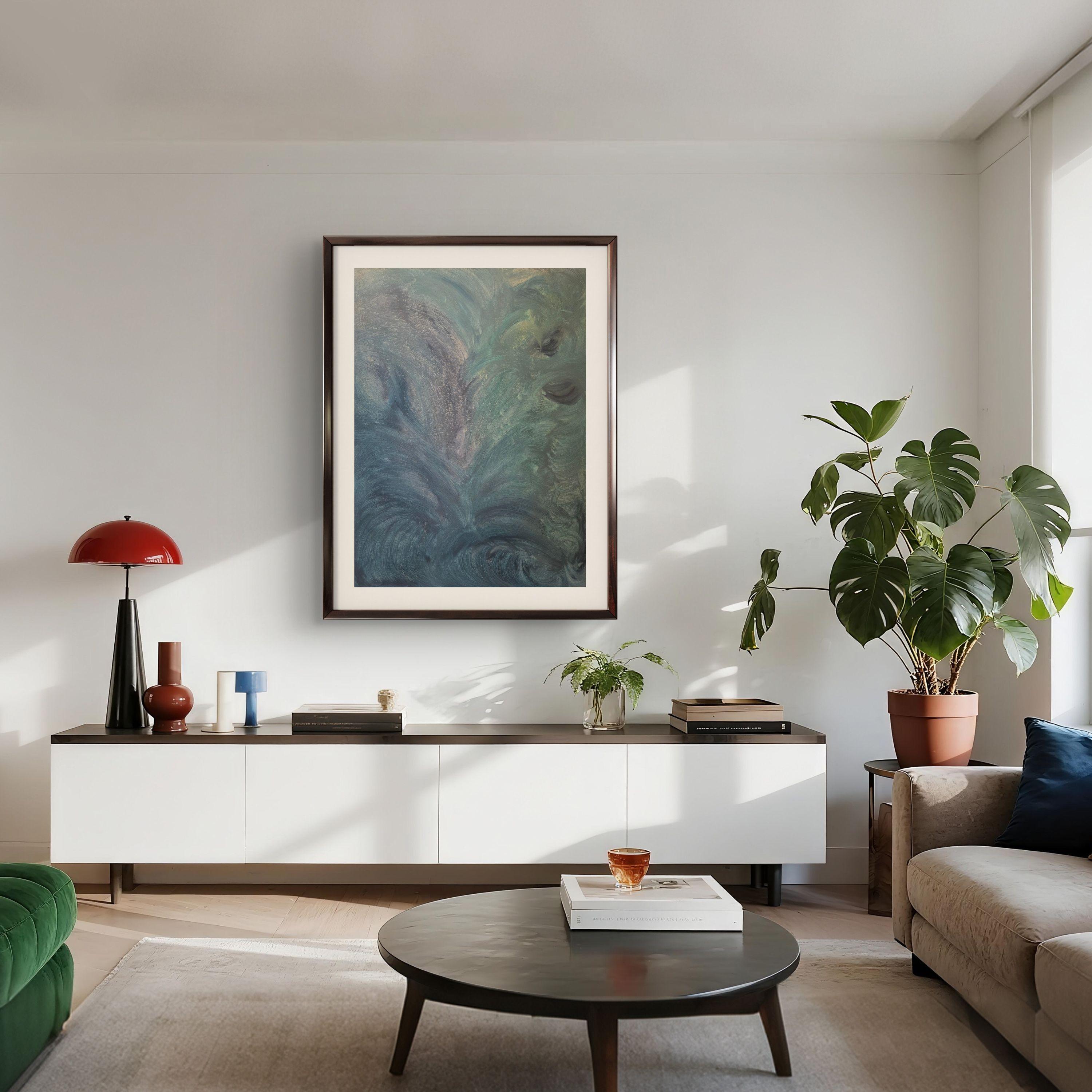 Deep Ocean - Abstract Painting by Yuliia Holovatiuk-Ungureanu