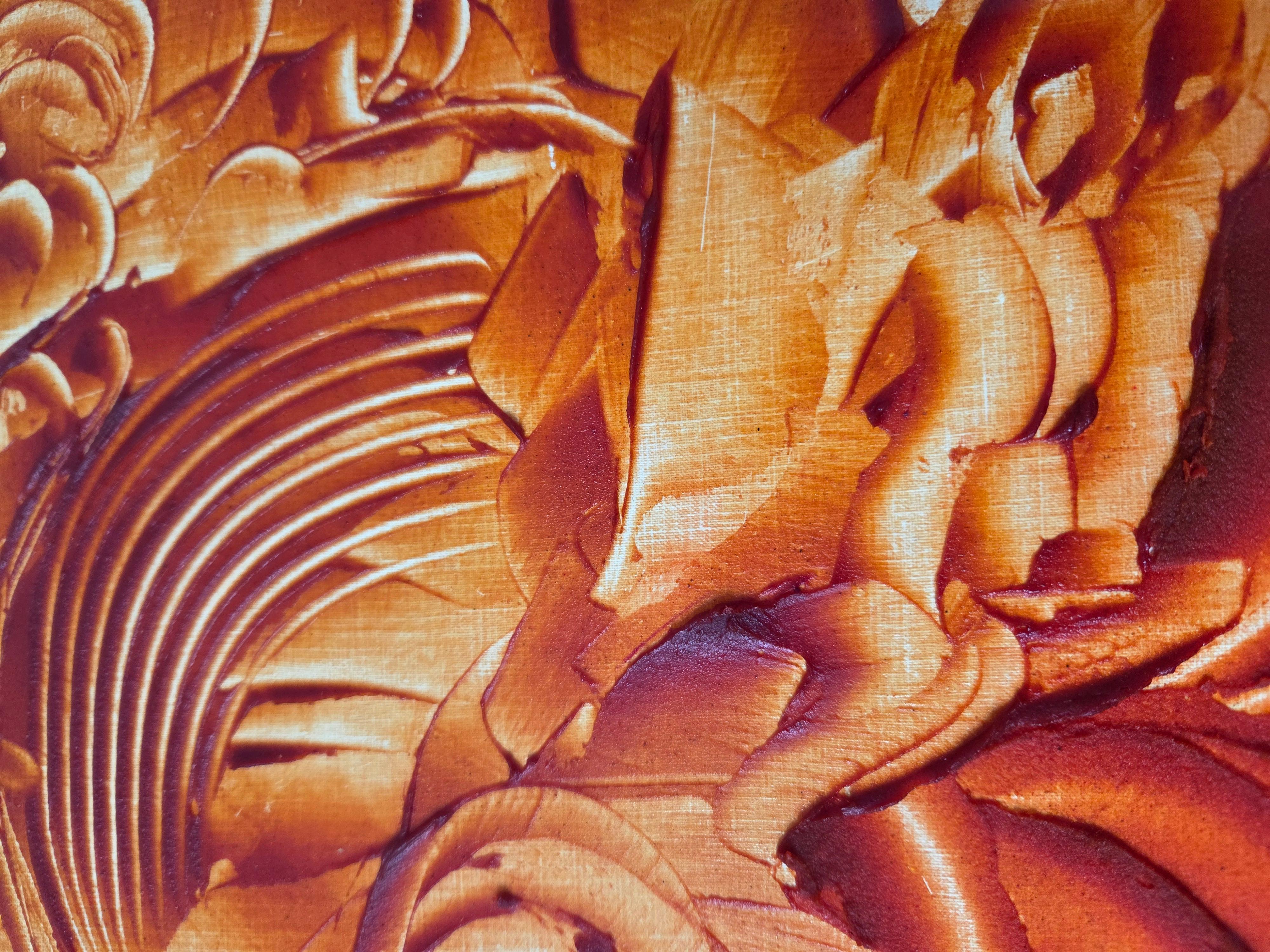 In Golden Serenity, Yuliia Holovatiuk-Ungureanu refines her signature technique, an alchemical process that fuses cold wax, linseed oil, and non-conventional natural pigments into contemplative, tactile surfaces. Working exclusively with kumkum and