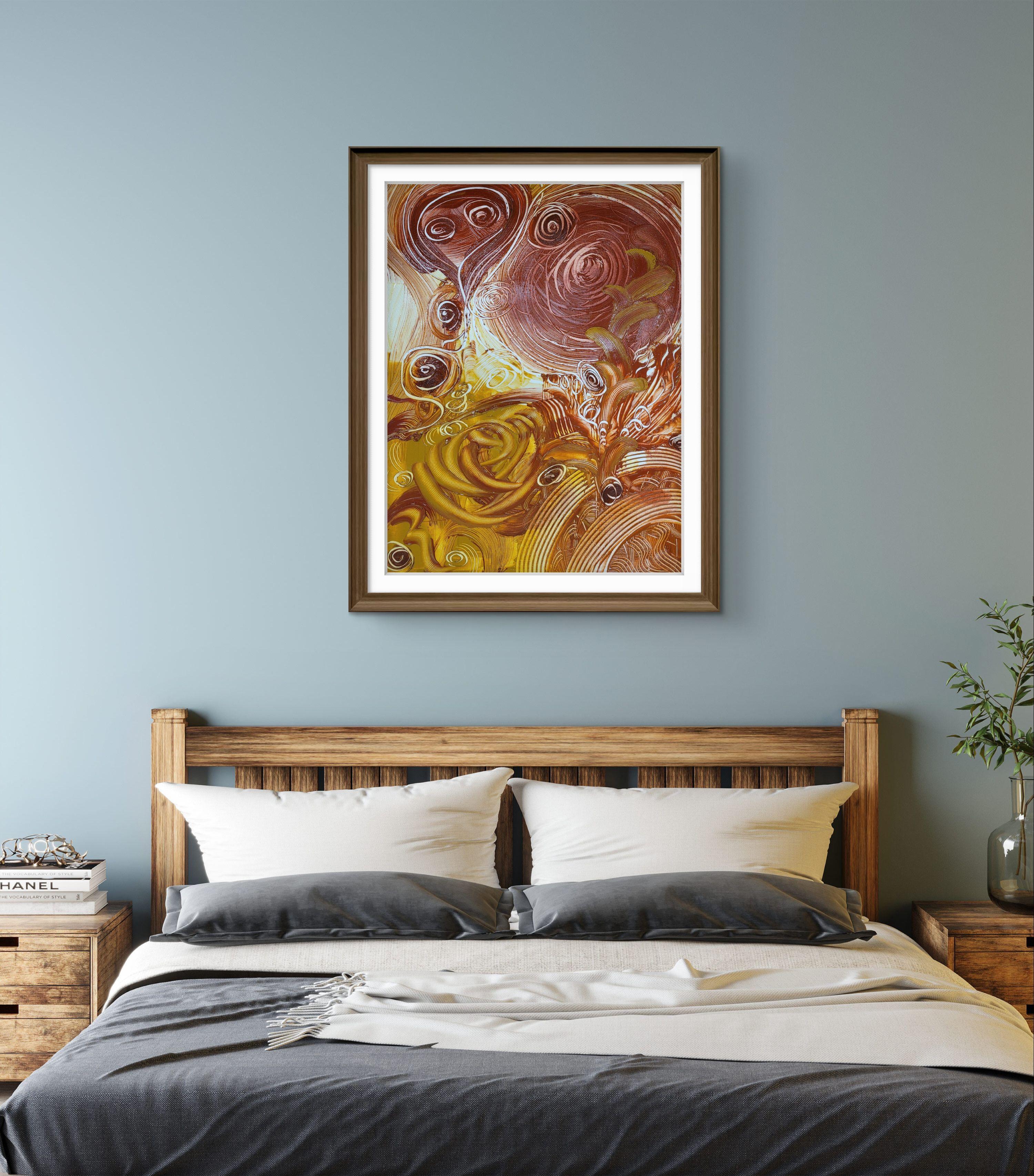 Maria. After Storm - Abstract Painting by Yuliia Holovatiuk-Ungureanu