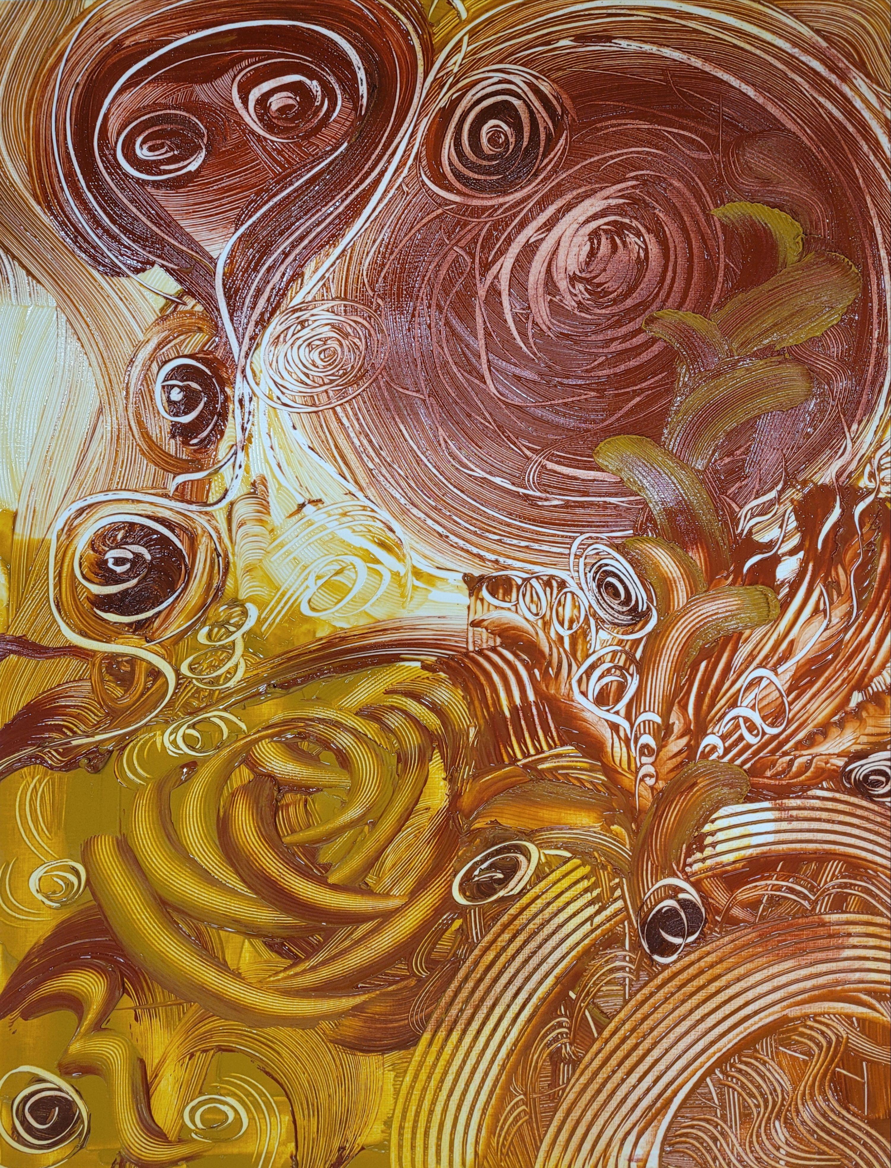 Yuliia Holovatiuk-Ungureanu Abstract Painting - Maria. After Storm