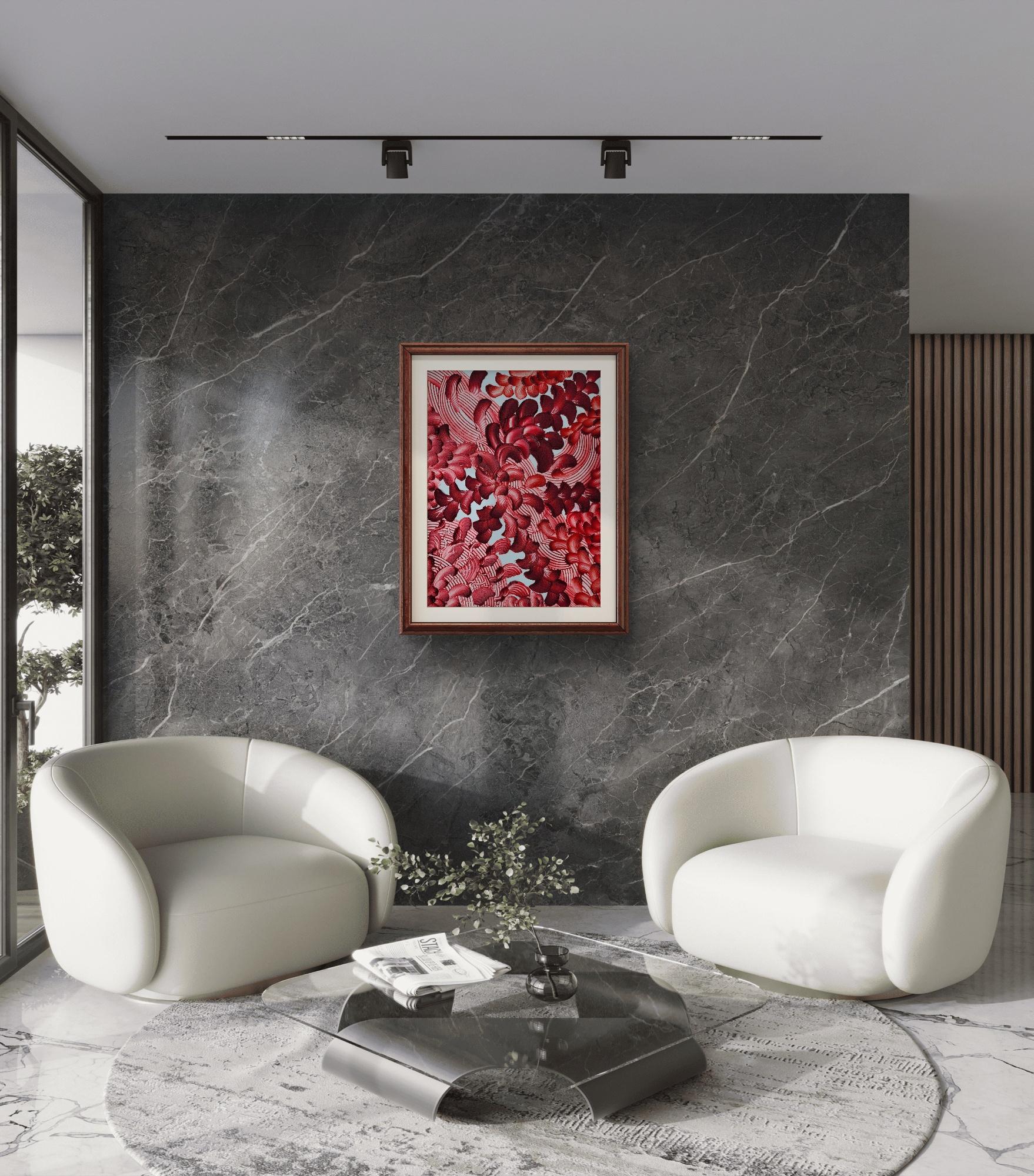 Echi resilienti - Painting Astratto di Yuliia Holovatiuk-Ungureanu