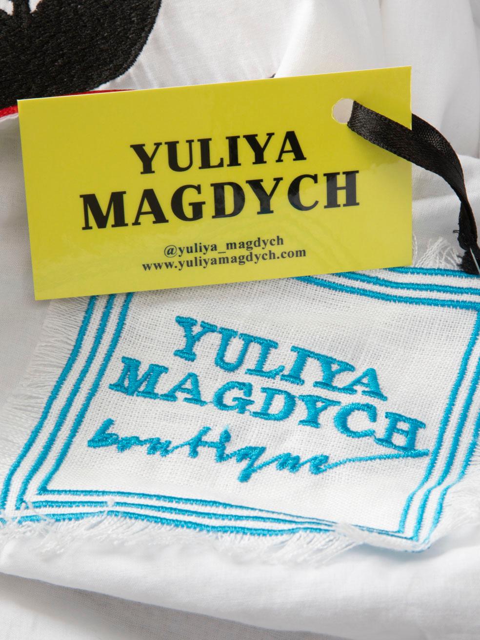 Yuliya Magdych - Robe midi brodée de fleurs avec ceinture - Taille XS Pour femmes en vente