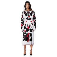 Yuliya Magdych - Robe midi brodée de fleurs avec ceinture - Taille XS