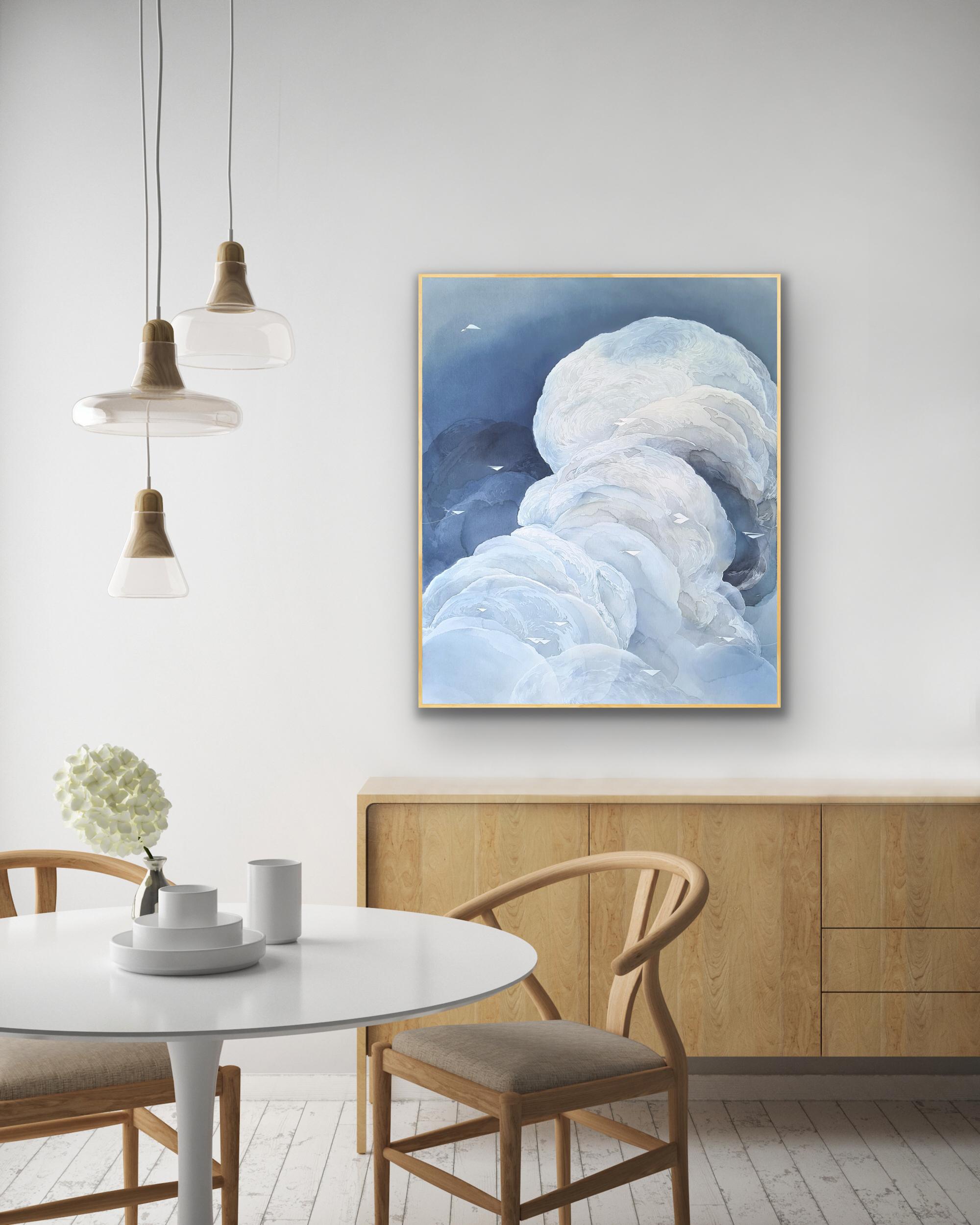 Migration  Milky Way, Original Painting, Abstract, Illustrative Art, Clouds For Sale 2