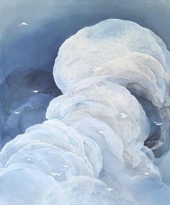 Migration  Milky Way, peinture originale, abstrait, art illustré, nuages