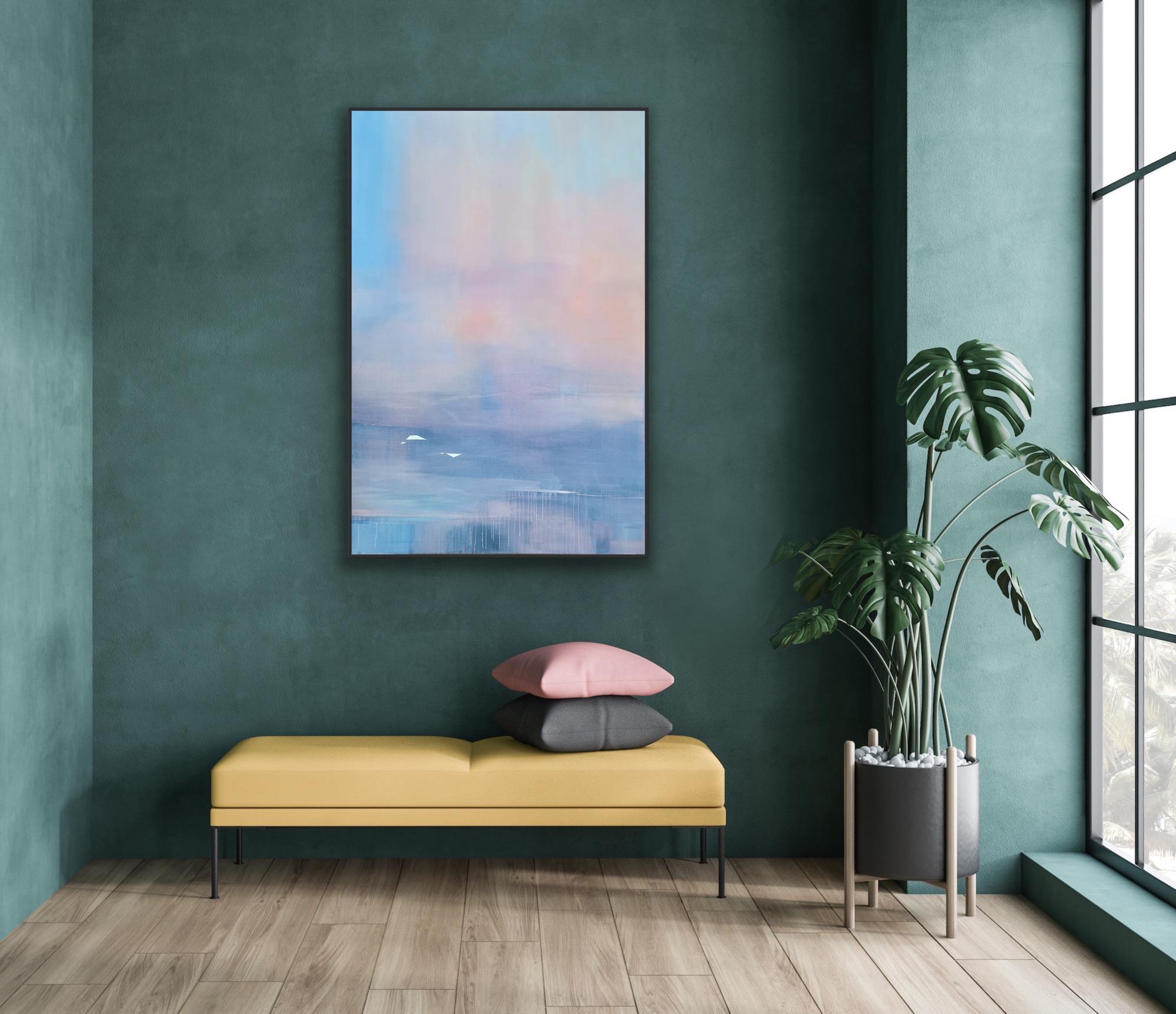 Migration Story of Two, Ghosts, Original painting, Landscape, Abstract 5