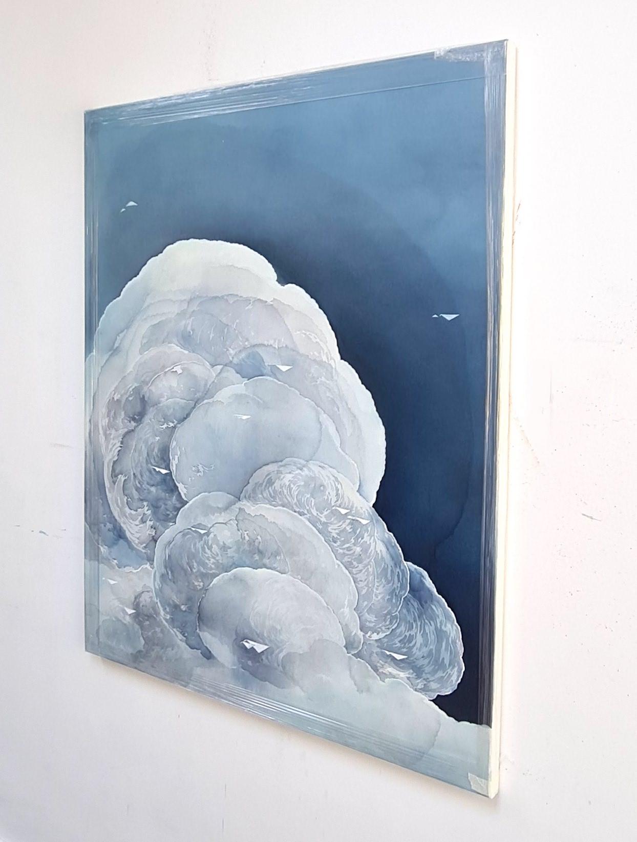 Migrazione: Voyager, Pittura originale, Paesaggio, Astratto, Nuvole, Blu, Aerei 2