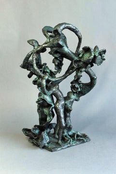 Woman Dancing About Trees bronze sculpture by Yulla Lipchitz