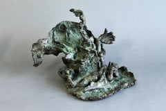 Vintage Woman Reclined bronze sculpture by Yulla Lipchitz
