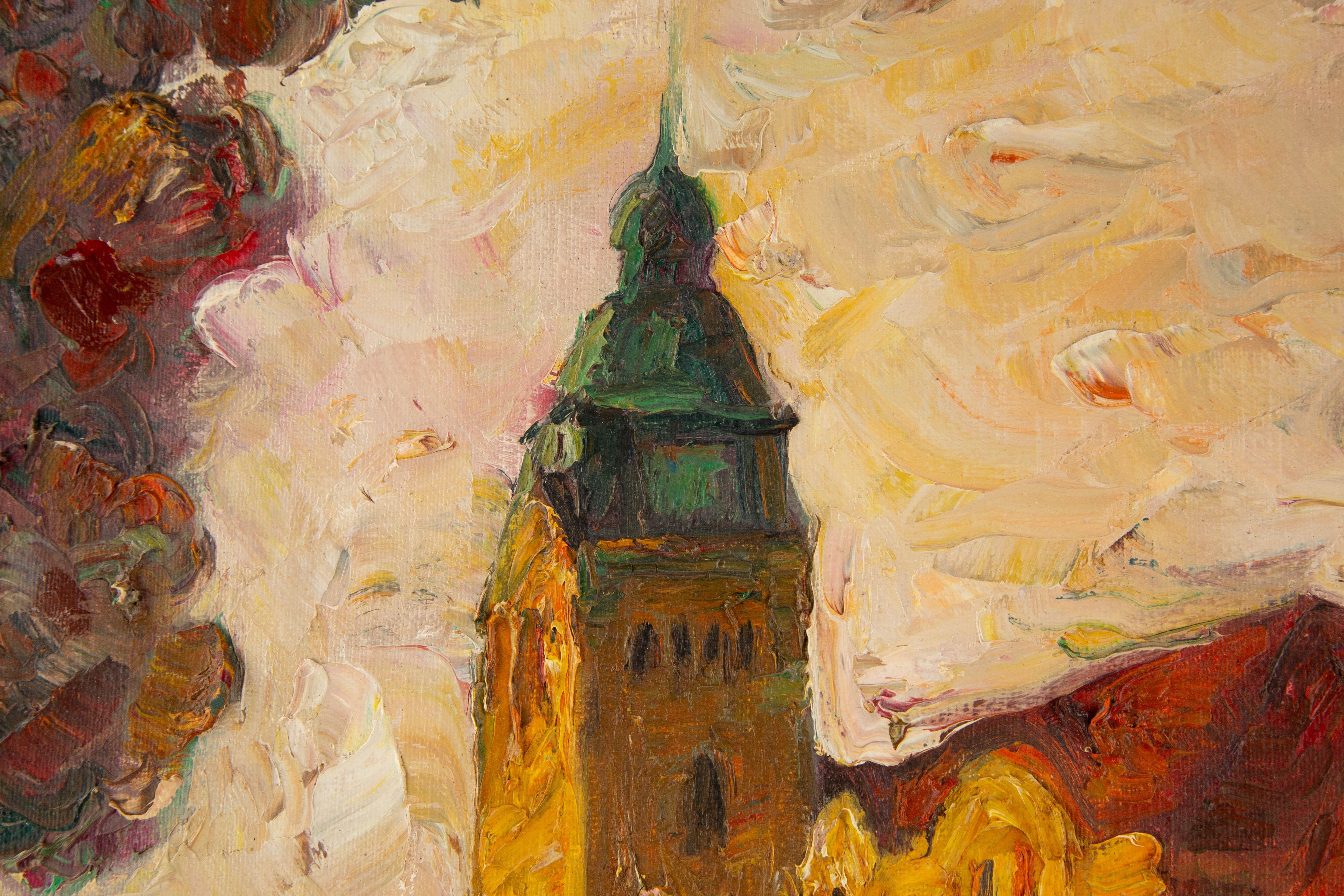 Yulong Niu Impressionistisches Original Ölgemälde auf Leinwand „Journey Scenery III“ von Yulong Niu im Angebot 2