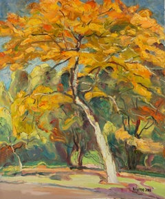 Yulong Niu Paesaggio Pittura a olio originale "La giornata d'autunno