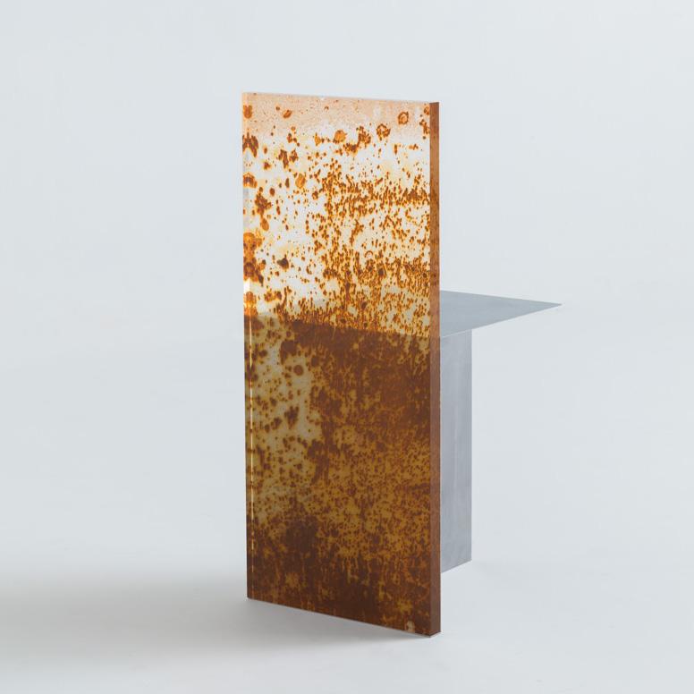Modern Yuma Kano Rust Harvest Chair Acrylic Art For Sale