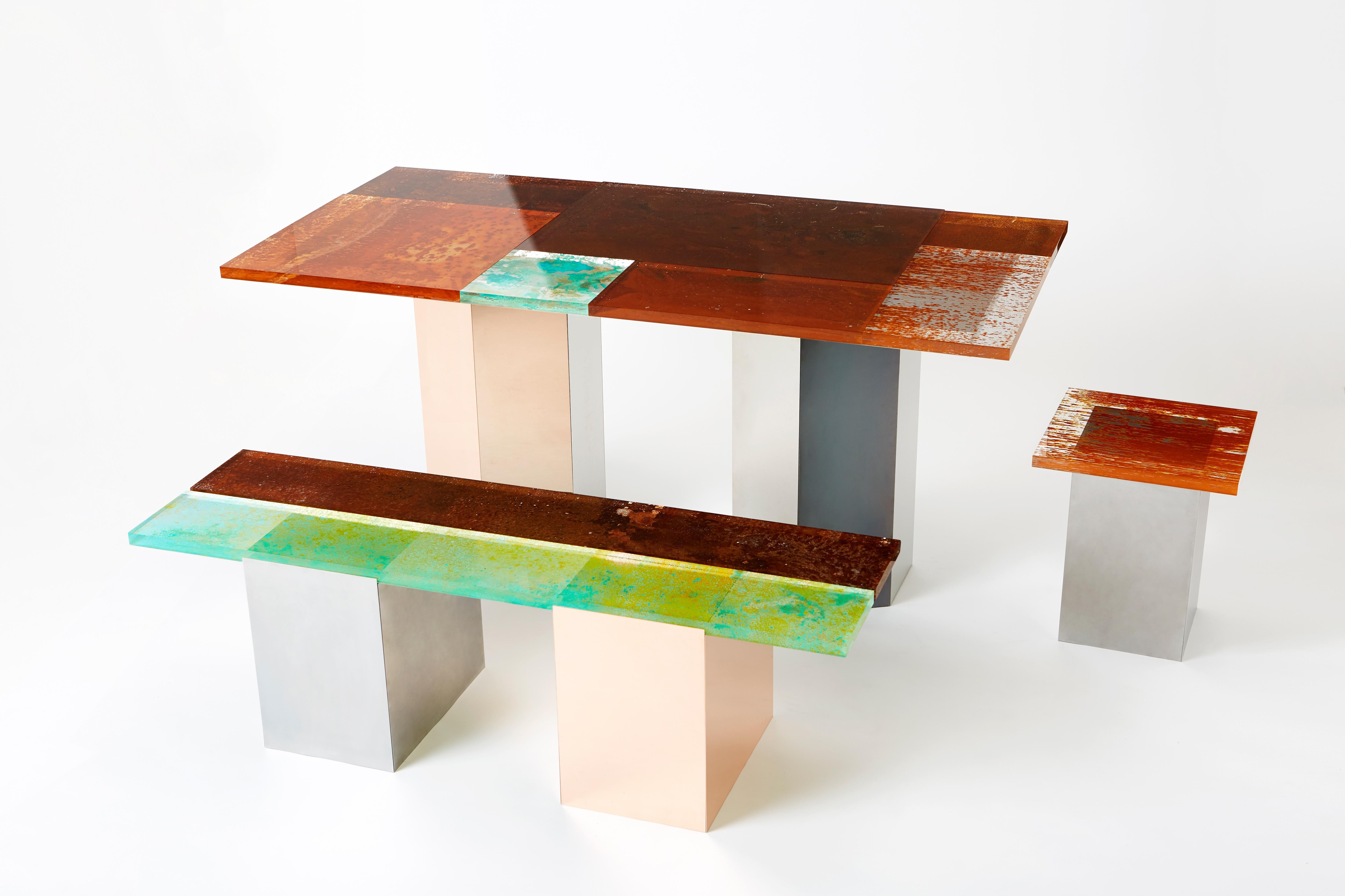 Yuma Kano Rust Harvest Dining Table Acrylic In New Condition For Sale In Shibuya-ku, Tokyo