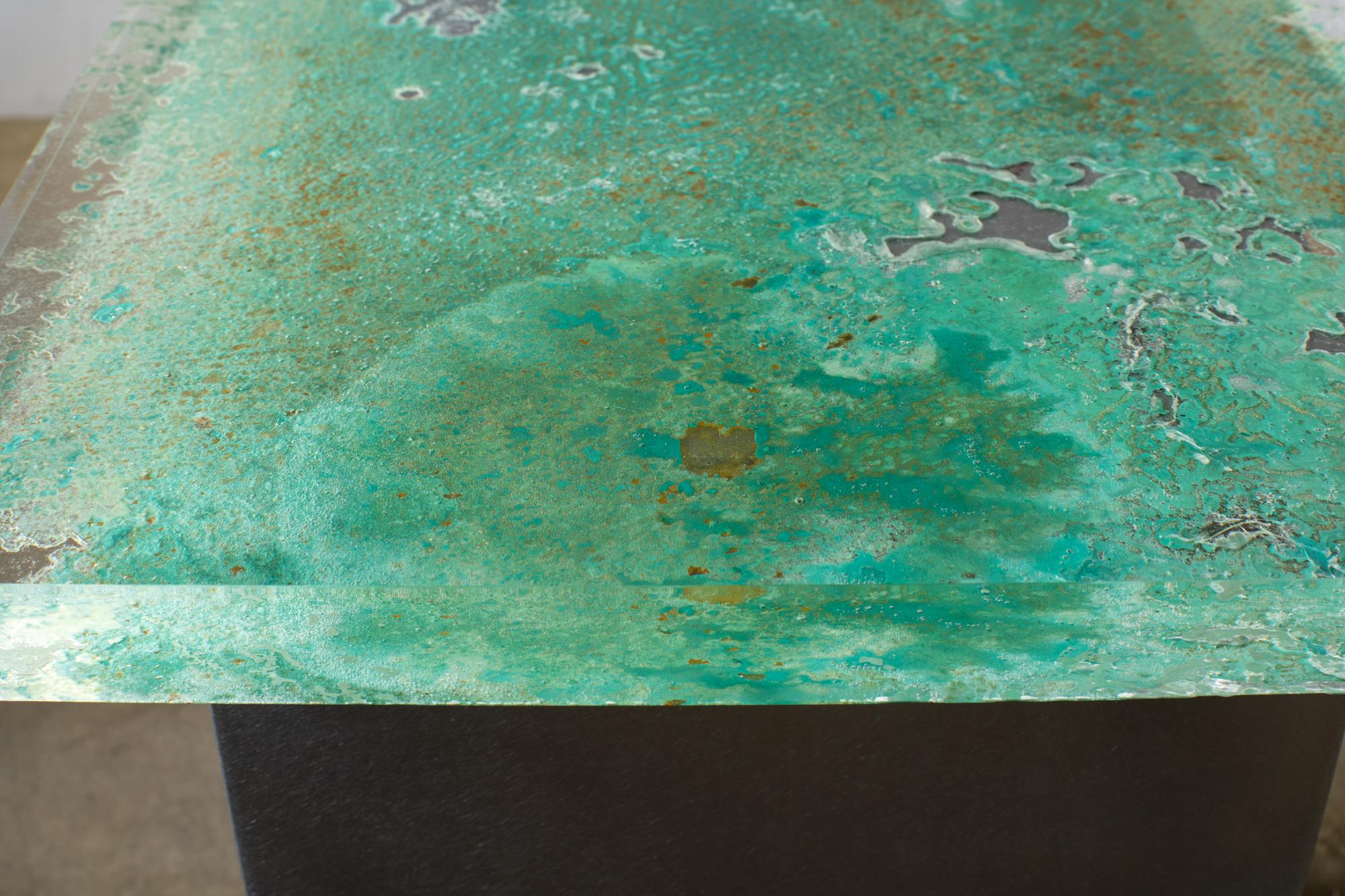 Yuma Kano Rust Harvest Hocker #03 Acryl Kunst (Kupfer) im Angebot