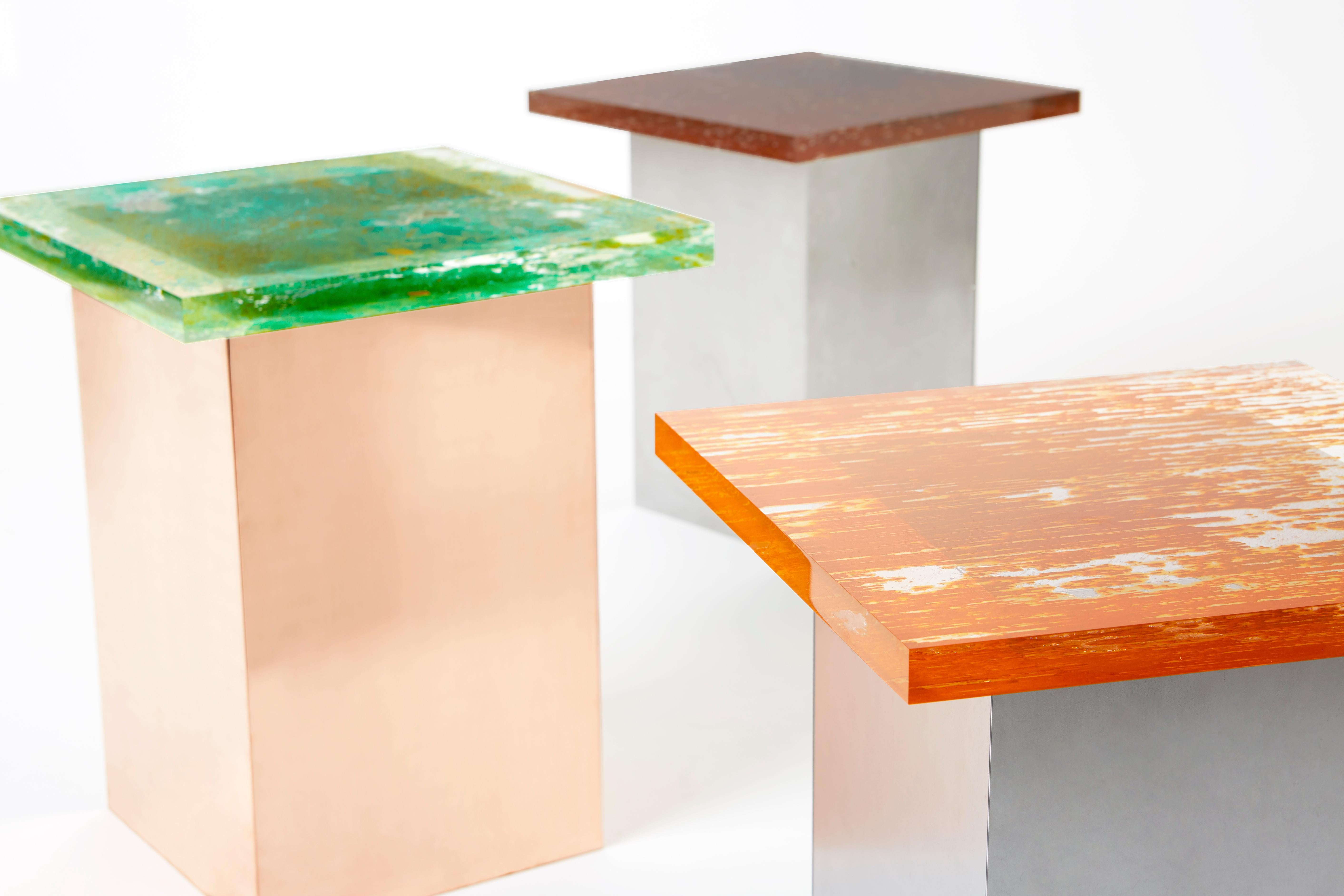 Modern Yuma Kano Rust Harvest stool #1 Acrylic Art For Sale