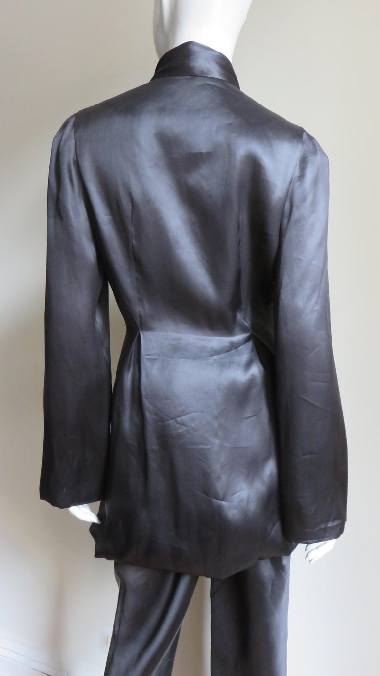 Yumi Eto Silk Parachute Pant Suit For Sale at 1stDibs