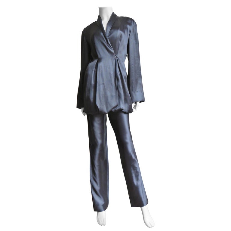 Yumi Eto Silk Parachute Pant Suit For Sale at 1stDibs