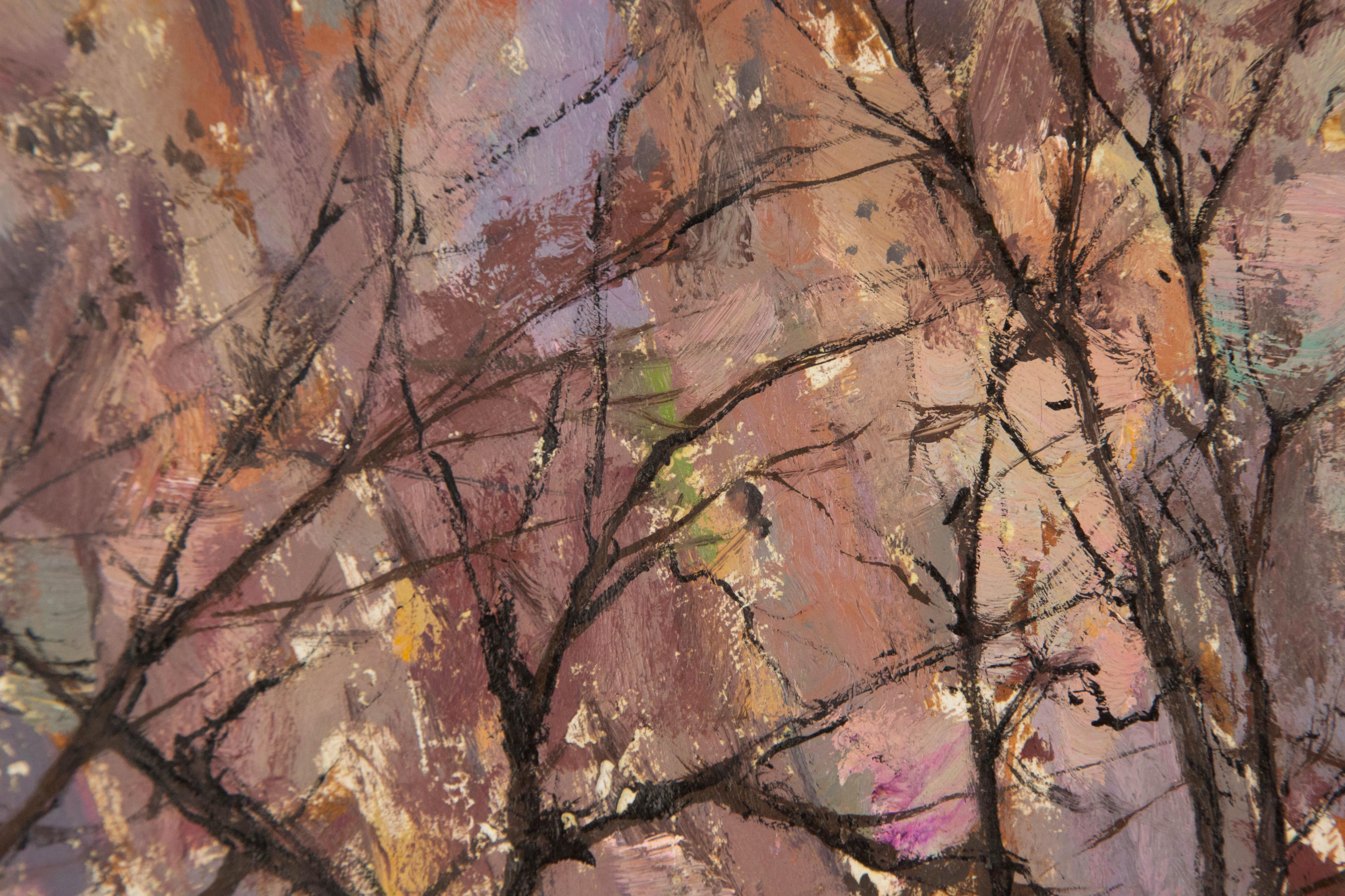Yuming Geng Floral Original Oil On Canvas 