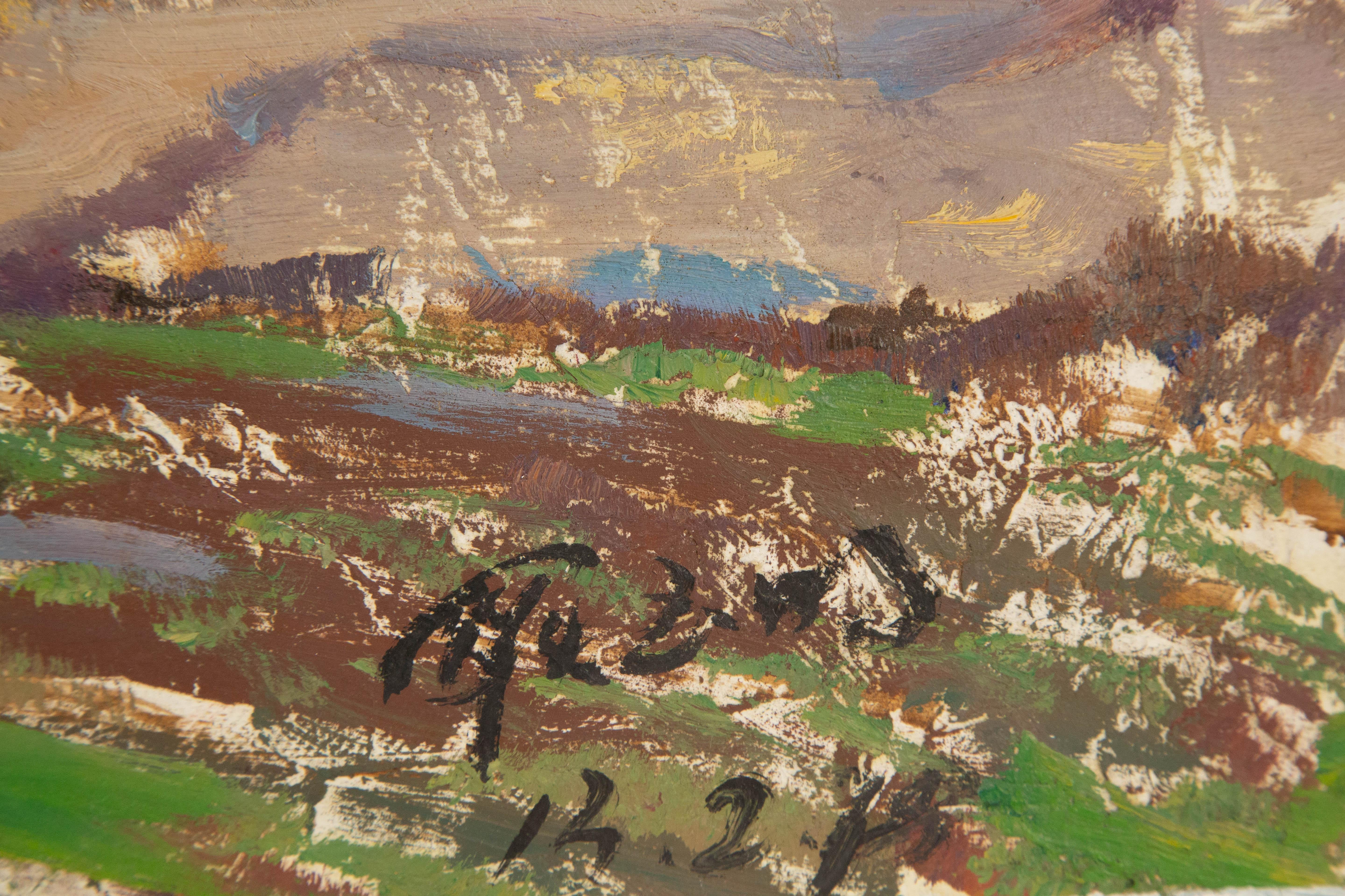 Yuming Geng Floral Original Oil On Canvas 