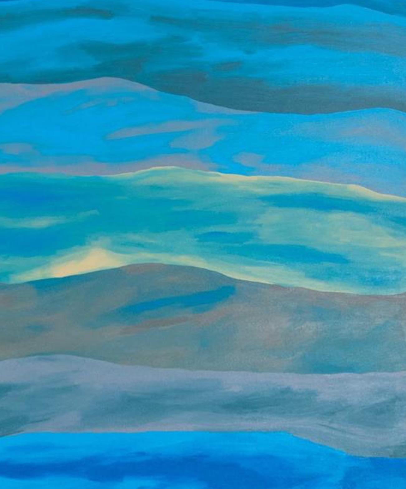 Horizontes de Agua, Arte Contemporáneo, Pintura Abstracta, Siglo XXI - Painting Geométrico abstracto de Yumnia Duarte