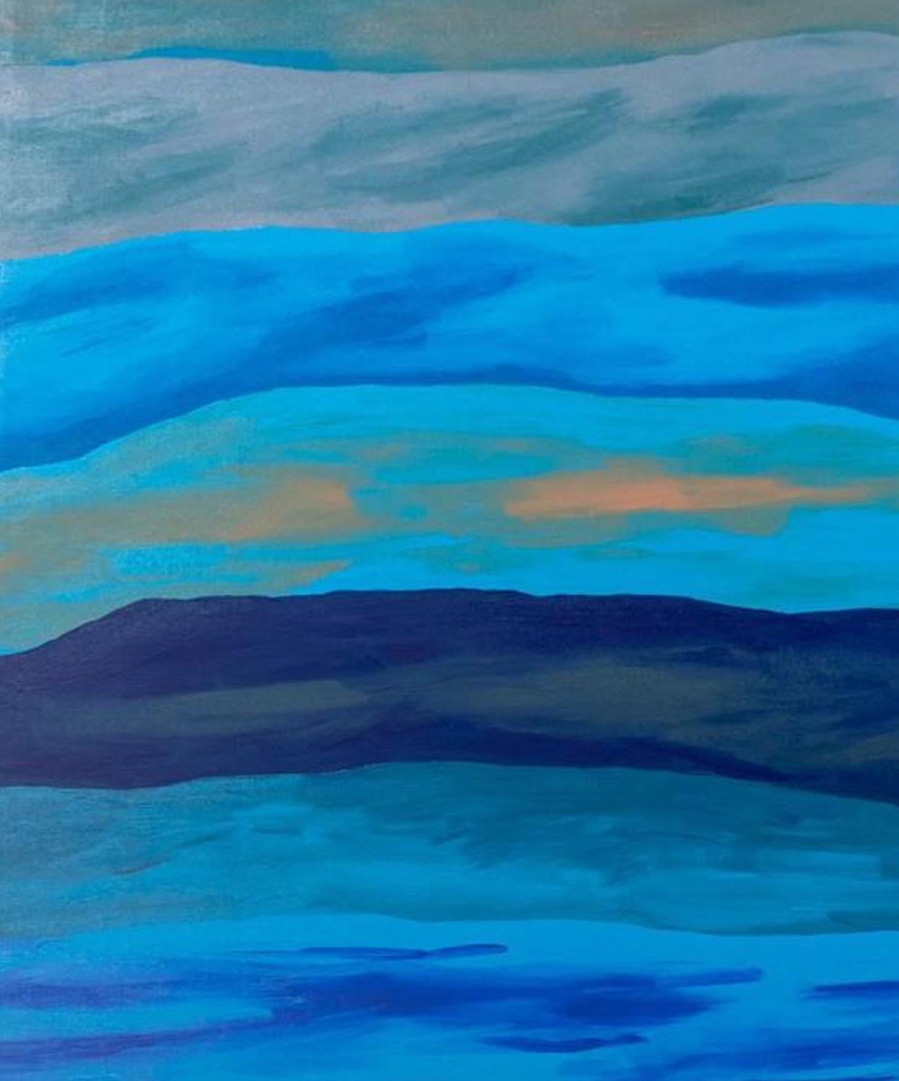 Horizontes de Agua, Arte Contemporáneo, Pintura Abstracta, Siglo XXI - Abstract Painting Azul de Yumnia Duarte