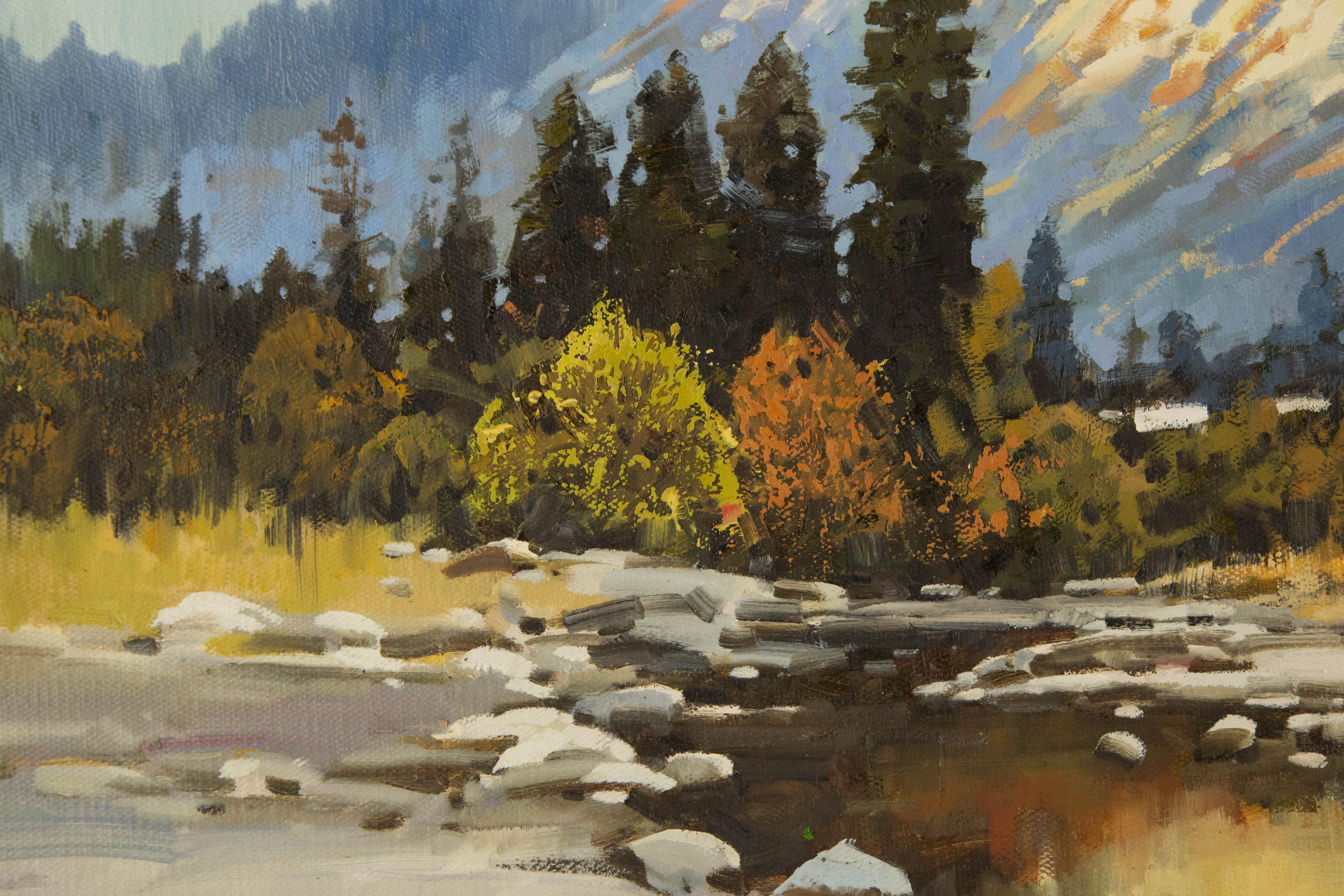 Yun Xi Landschaft, Original Ölgemälde auf Leinwand, „National Park“ im Angebot 2