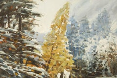 Yun Xi Paesaggio Olio Originale Su Tela "Ruscello di Neve"