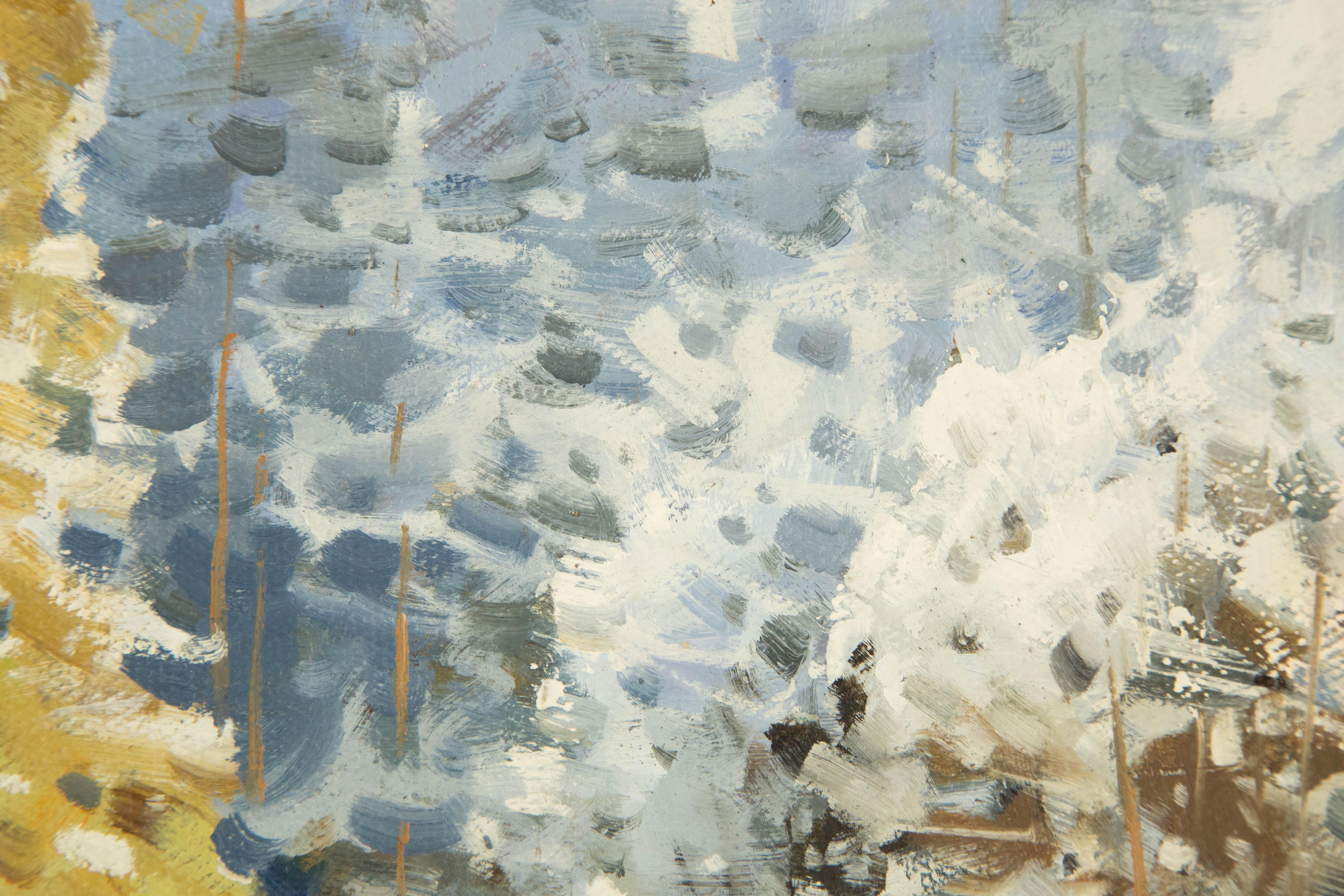 Yun Xi Landschaft, Original, Ölgemälde auf Leinwand, „Schneidefluss“, Yun Xi im Angebot 5