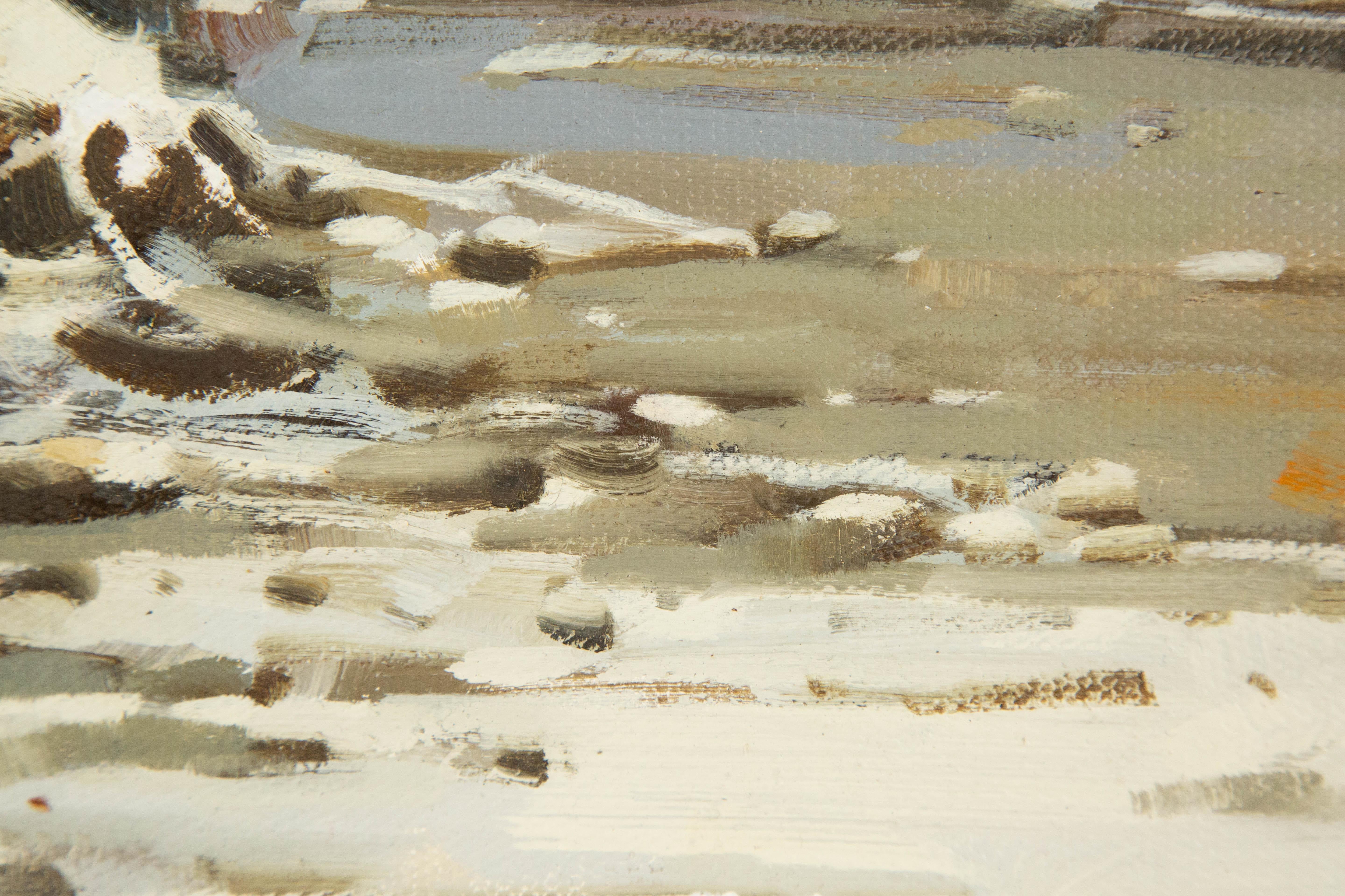 Yun Xi Landschaft, Original, Ölgemälde auf Leinwand, „Schneidefluss“, Yun Xi im Angebot 6