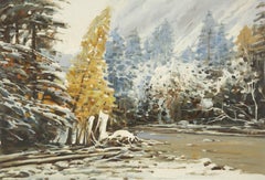 Yun Xi Paisaje Original Óleo Sobre Lienzo "Arroyo de Nieve"