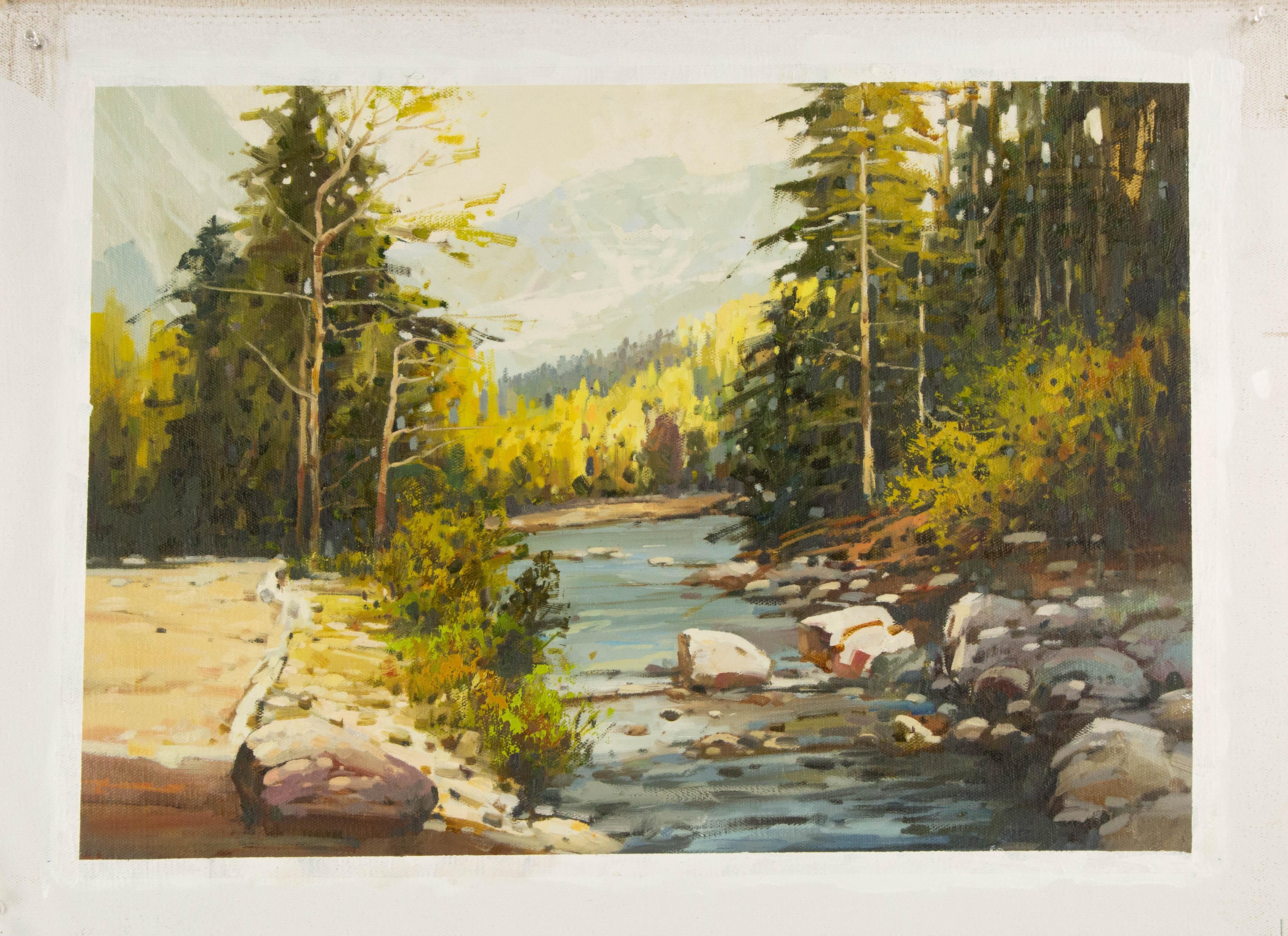 Yun Xi Landscape Original Oil On Canvas 
