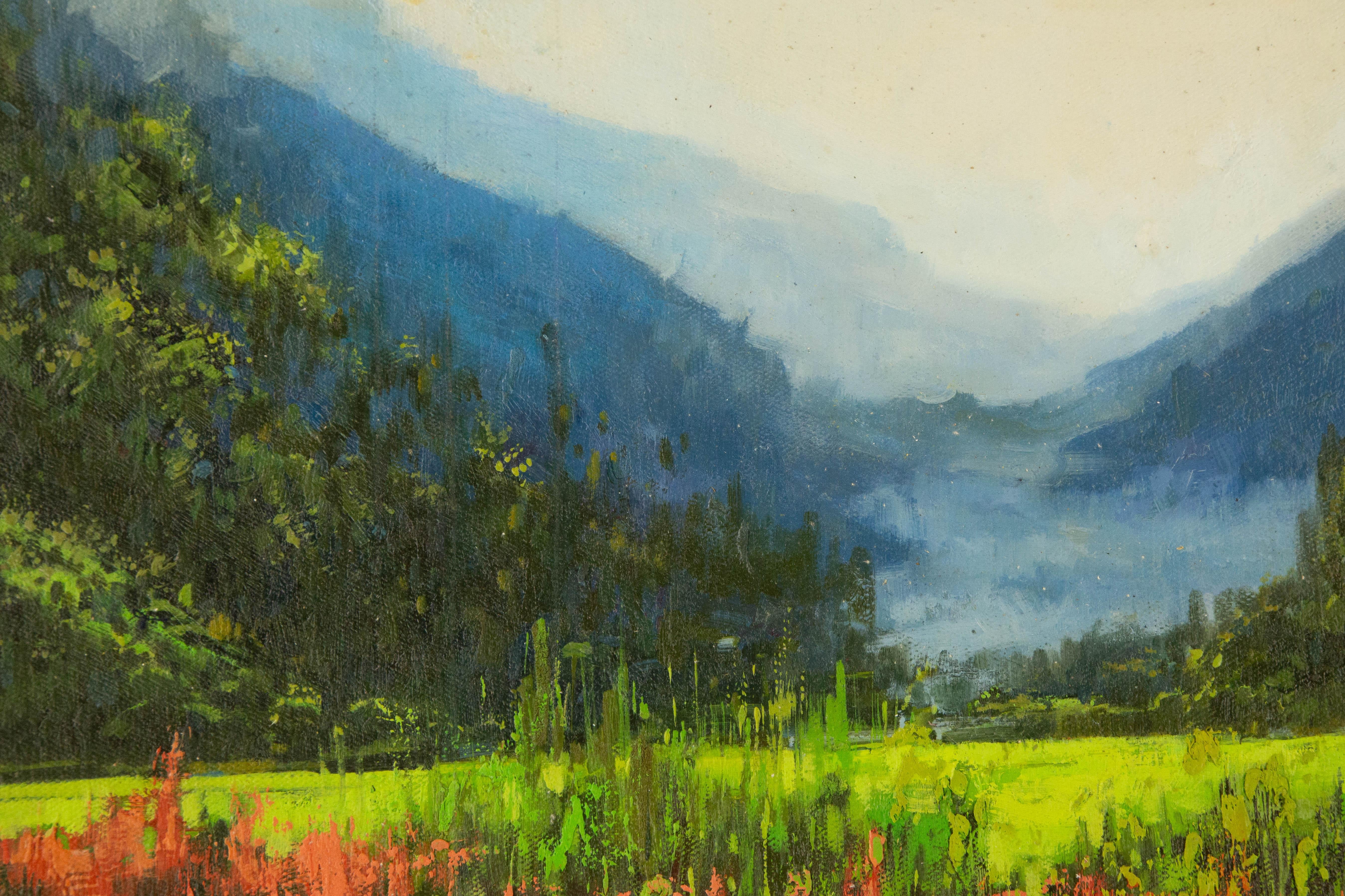 Yun Xi Paisaje Original Óleo Sobre Lienzo 