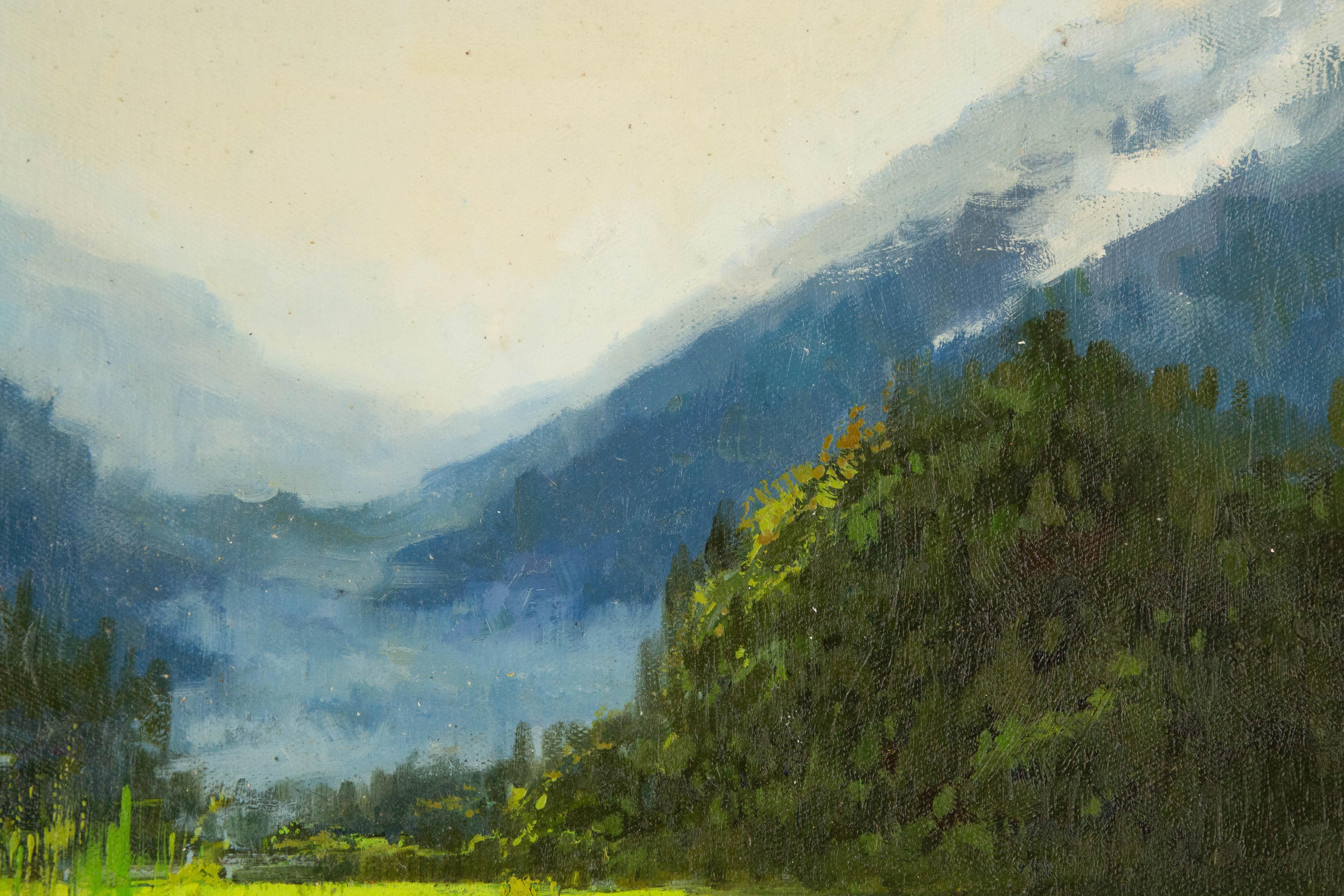 Yun Xi Paisaje Original Óleo Sobre Lienzo 