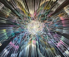  God Particle, Schmetterlingseffekt. Abstraktes Gemälde, Acrylfarbe auf Leinwand
