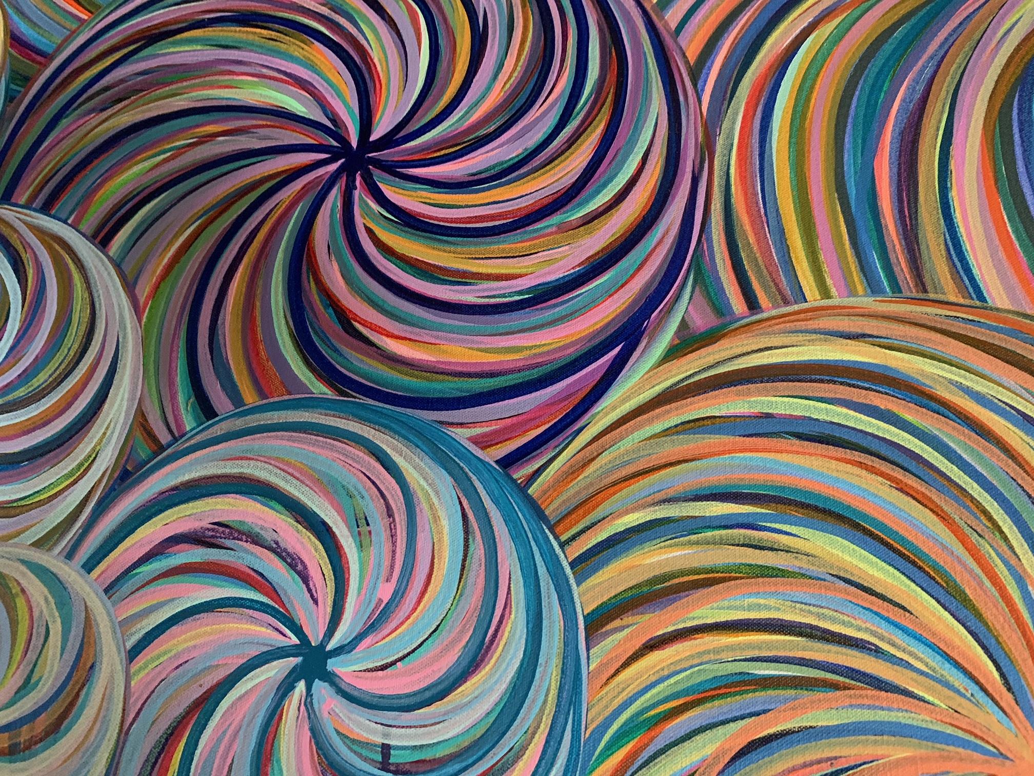 Mantra, Fractales. Abstract painting, Acrylic paint on canvas For Sale 1