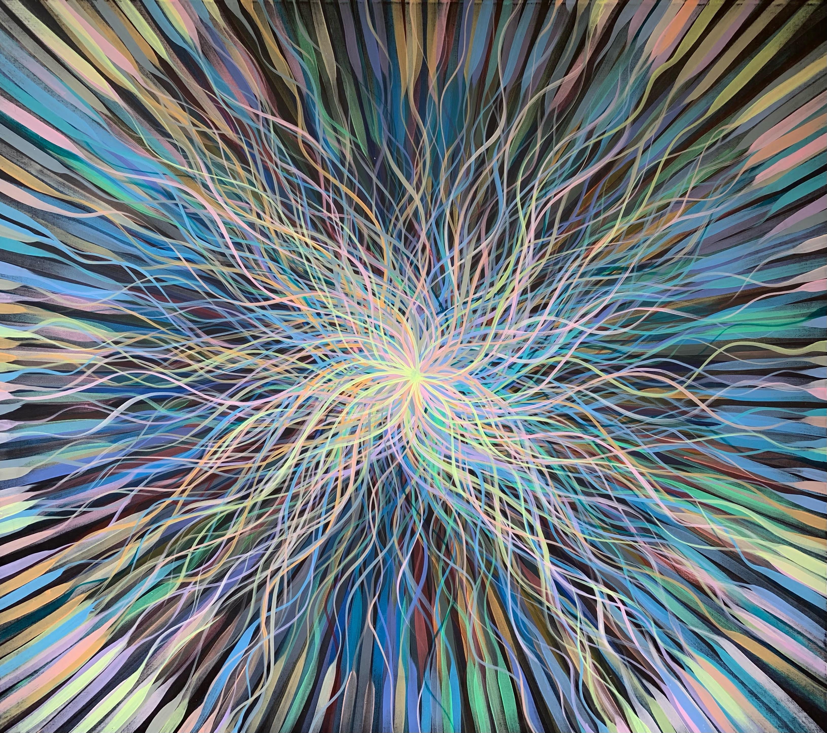 Waves and Particles und Mantra Implosion Diptychon (Abstrakt), Painting, von Yunior Marino