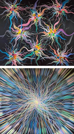 Waves and Particles and Mantra Implosion Diptych