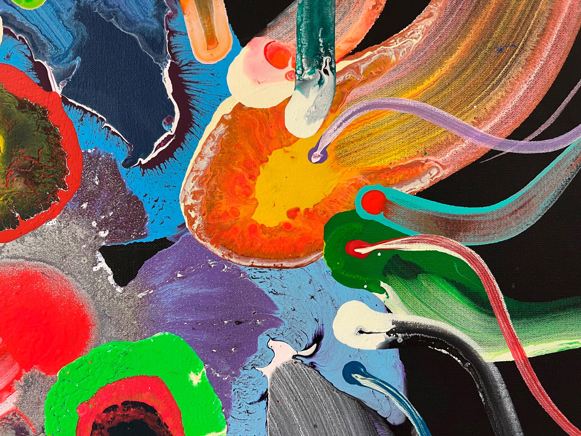 Ondas y partículas. Pintura abstracta, Pintura acrílica sobre lienzo en venta 2