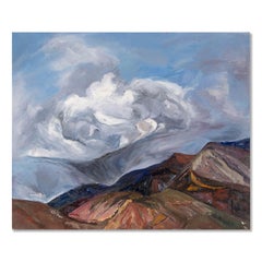 Yunyan Gu Paisaje Original Óleo Sobre Lienzo "Montaña Y Nube"