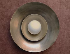 YUPI wall sconce in brass and opaline glass