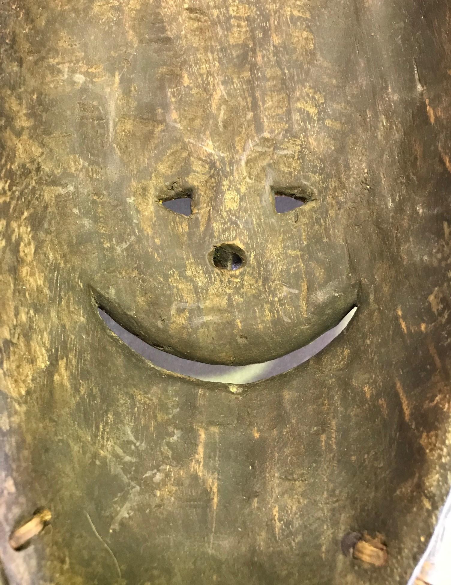 Yupik Yup'ik Native American Alaska Carved Polychrome Wood Anthropomorphic Mask 3