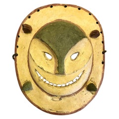 Yupik Yup'ik Native American Alaska Polychrome Wood Anthropomorphic Spirit Mask